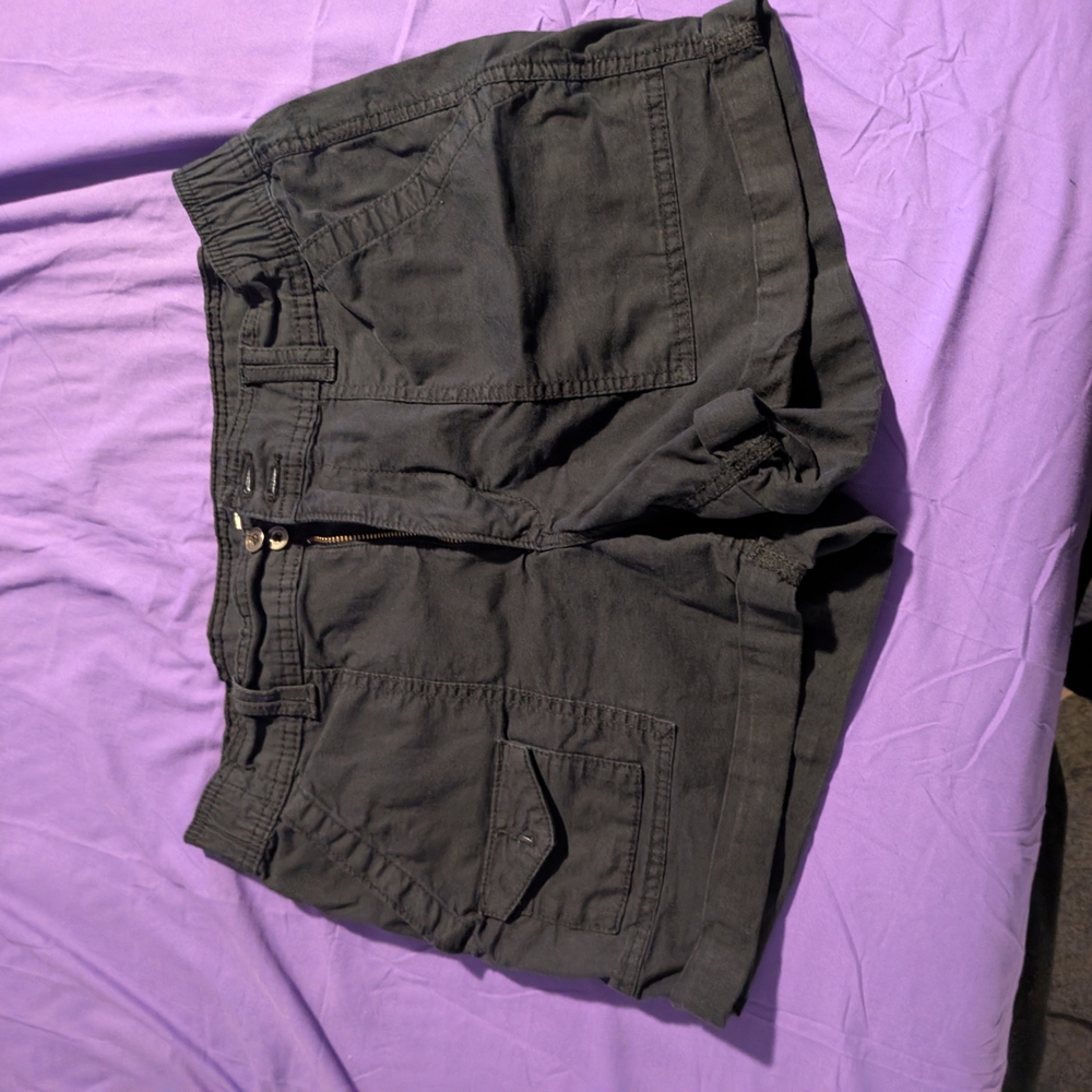 Stylish Black Utility Shorts